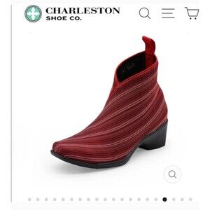 Charleston Shoe Co. Lower King Boot Rojo Stripe Barcelona Red US 8 (Y01)